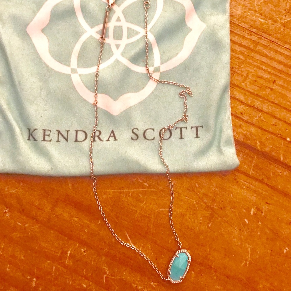 Kendra Scott Elisa turquoise blue necklace
